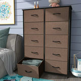 10 Drawer Dresser Chest of Storage Dresser Tall