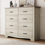 8 Drawer  Double Dresser, Wood Storage Cabinet
