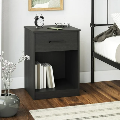 Pearce Transitional Nightstand with Drawer