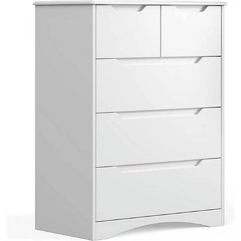 Dressers for Bedroom, 5 Drawers Dresser with Cutout Handles