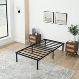 14" Heavy Duty Steel Slat Platform Bed Frame