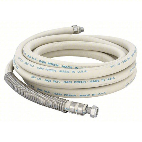 Hose: 6 gpm Flow Rate, Cream 1/2 in Pipe Size, MNPT x Swivel FGHT