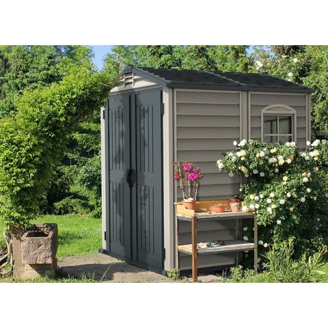 6 ft. 3 in. W x 6 ft. 3 in. D Plastic Storage Shed