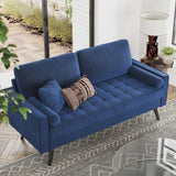 Brumback 69.7'' Velvet Square Arms CAL117 Compliant Sofa