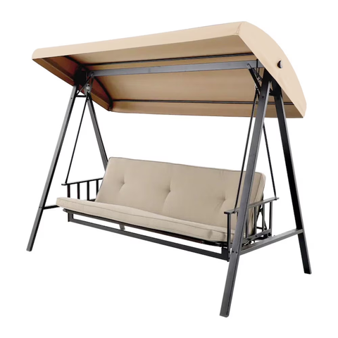 Garden Winds Replacement Canopy Top Cover Compatible with The Brown Track Side Arm Swing - RipLock 350