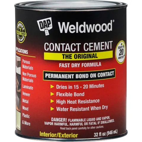 DAP® Weldwood® Original Contact Cement - 1 Qt., Tan - 7079800272 - Pkg Qty 6