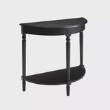 Provencal Countryside Semi-Circular Entryway Table with Lower Shelf