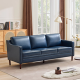 Azleigh 80.31'' Faux Leather Square Arm Sofa