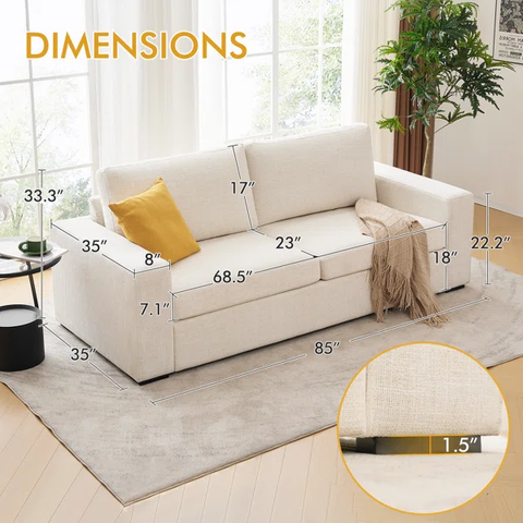 Laurice 85'' Upholstered Sofa