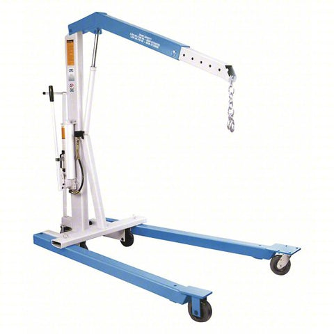 OTC Engine Crane: Engine Crane, 18 3/8 in Chain Lg, Steel, 2.2 ton Load Capacity, 3 Boom Positions