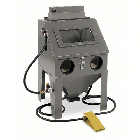 ECONOLINE Abrasive Blast Cabinet: Siphon Feed, 18 in W x 16 in D Work Area, 12 cfm