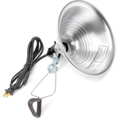 Clamp Light - 8 1/2" Aluminum Reflector - 6' 18/2 SPT-2 Cord