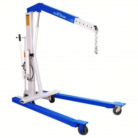 OTC Engine Crane: Engine Crane, 16 7/8 in Chain Lg, Steel, 1.1 ton Load Capacity, 2 Boom Positions