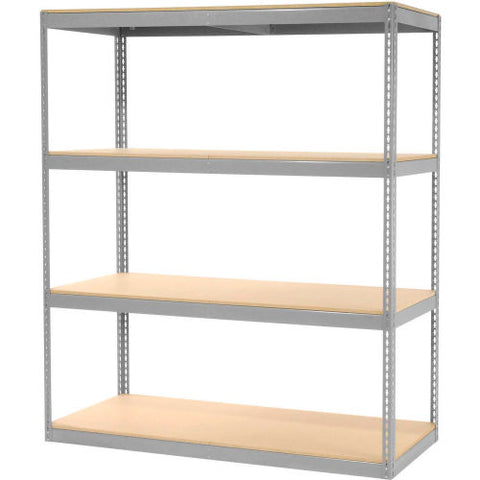 Record Storage Rack Without Boxes 72"W x 30"D x 84"H - Gray