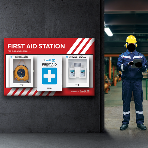 Surefill First Aid Station - First Aid Eyewash AED 450P (SFFASP3)