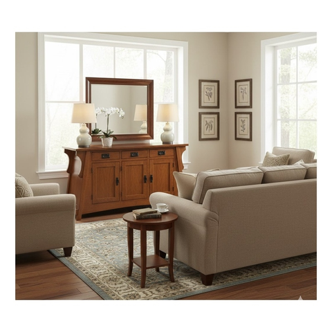 Wood Console Cabinet in Cherry