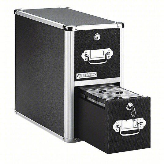 VAULTZ CD/DVD File w/Lock,2-Drawer: 330 Folders or 120 Slim/60 Std Jew ...