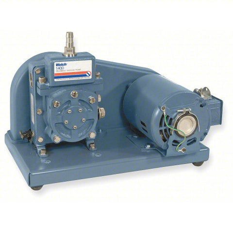 DUOSEAL Vacuum Pump: 0.33 hp, 1 Phase, 115V AC, 0.9 cfm Free Air Displacement, 1400B-01