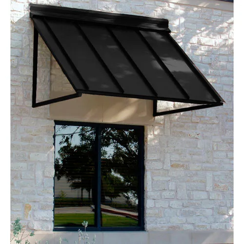 Awntech H22-3KN, Standing Seam 3-11/16'W x 2'H x 2'D Awning Black ...