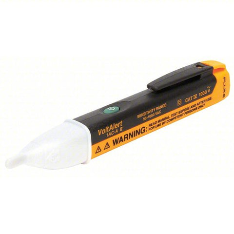 FLUKE Voltage Detector: Audible/Visual, Dial/Push Button/Slide, FLK-1AC-II-5PK CAT IV 1000V, IP40