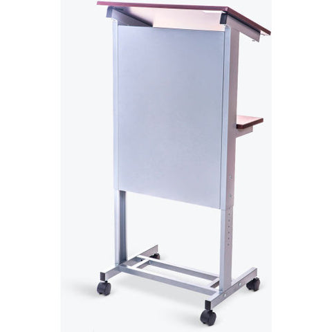 Mobile Height Adjustable Lectern - Gray