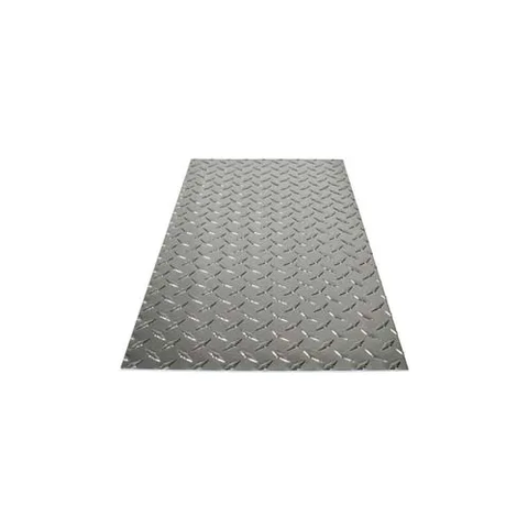 M-D Aluminum Sheet, Diamond Tread, 56022, 24"L x 12"W x .073" Thick, Silver