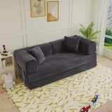 Lozena 78-Inch King-Size Convertible Sleeper Sofa Bed with No Assembly, Hybrid Mattress Couch