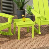 WestinTrends Ashore Oversized Outdoor Side Table, 18 Inch All Weather Poly Lumber Adirondack Patio Side Table Square End Table