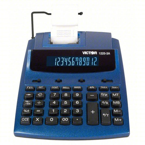 VICTOR Printing Calculator: Fluorescent Display, 4 in Display Wd, Roller, 2 1/2 in Ht, 7 3/4 in Wd