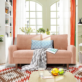 Hasaam 56.3" Wide Velvet Round Arms Small Apartment Loveseat