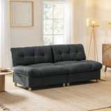 Bauch Modern 81"Wide Upholstered Tufted Back Loveseat Sofa With 2 Usb Charging Ports