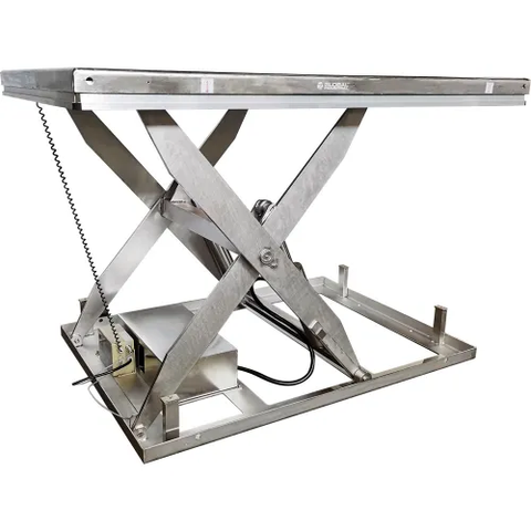 Stainless Steel Power Scissor Lift Table, 72" x 48", 3300 Lb Cap.