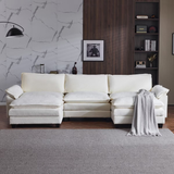 Karl Home -120 in. W Pillow Top Arm Double-layer Cushion Chenille Sofa