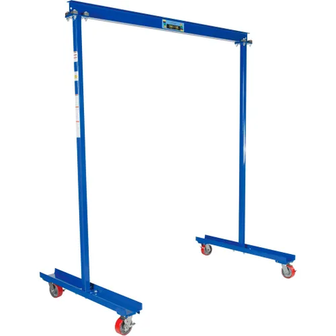 Fixed Height Work Area Portable Gantry Crane, 5'9-3/4"W x 7-13/16"H, 600 Lb. Cap.