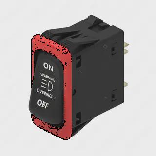 Rocker Switch - Warning Override, Momentary