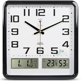 20 Inch Wall Clock with Calendar and Date Display, Silent Sweep Quartz Movement, Large Easy to Read