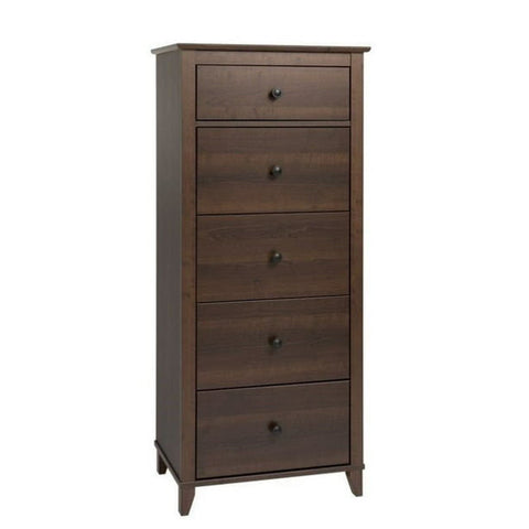 5 Drawer Lingerie Chest in Espresso