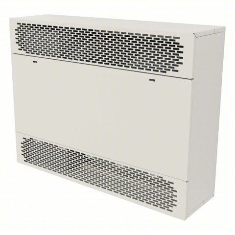 Cabinet Unit Heater with BMS: Fan Forced, 5kW Watt Output, 17,065 BtuH Heating Capacity, White