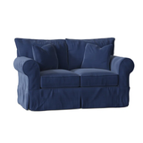 Amari 63" Rolled Arm Slipcovered Loveseat
