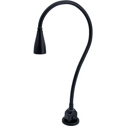 24" Long Flexible Arm, 7 Watt LED Task Lamp w/ 3" Diameter, 100 lb. Pull Magnet Base, Black