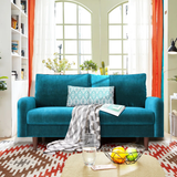 Hasaam 56.3" Wide Velvet Round Arms Small Apartment Loveseat