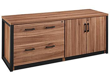 Metro Lateral File and Cabinet Credenza - Walnut
