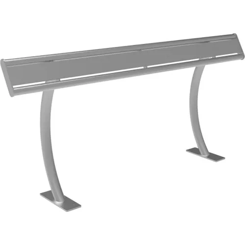 UltraSite® Hartford 6' Leaning Rail, In-Ground Mount, Gray