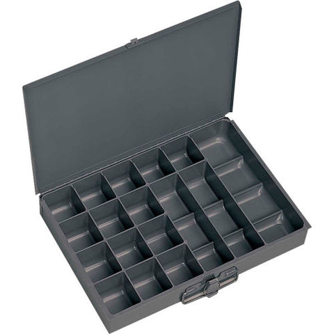 Durham Steel Scoop Compartment Box 227-95 - 17 Compartment, 13-3/8x9-1/4x2 - Pkg Qty 6