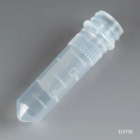 Microtube, 2mL, Polypropylene, No Cap, 1000/Pack