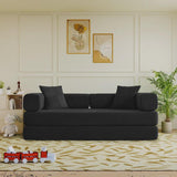 Lozena 78-Inch King-Size Convertible Sleeper Sofa Bed with No Assembly, Hybrid Mattress Couch