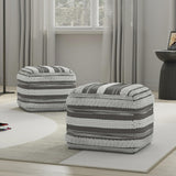 Simpli Home Sommer Boho Square Pouf