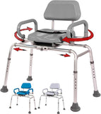 Platinum Health Carousel Sliding Shower Chair Transfer Bench with Swivel Seat