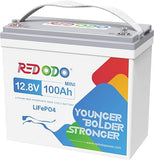 Redodo 12V 100Ah LiFePO4 Battery, 12 Volt lithium battery with 100A BMS