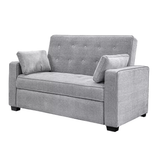 Andrea Convertible Futon Sleeper Sofa Light Gray - Serta